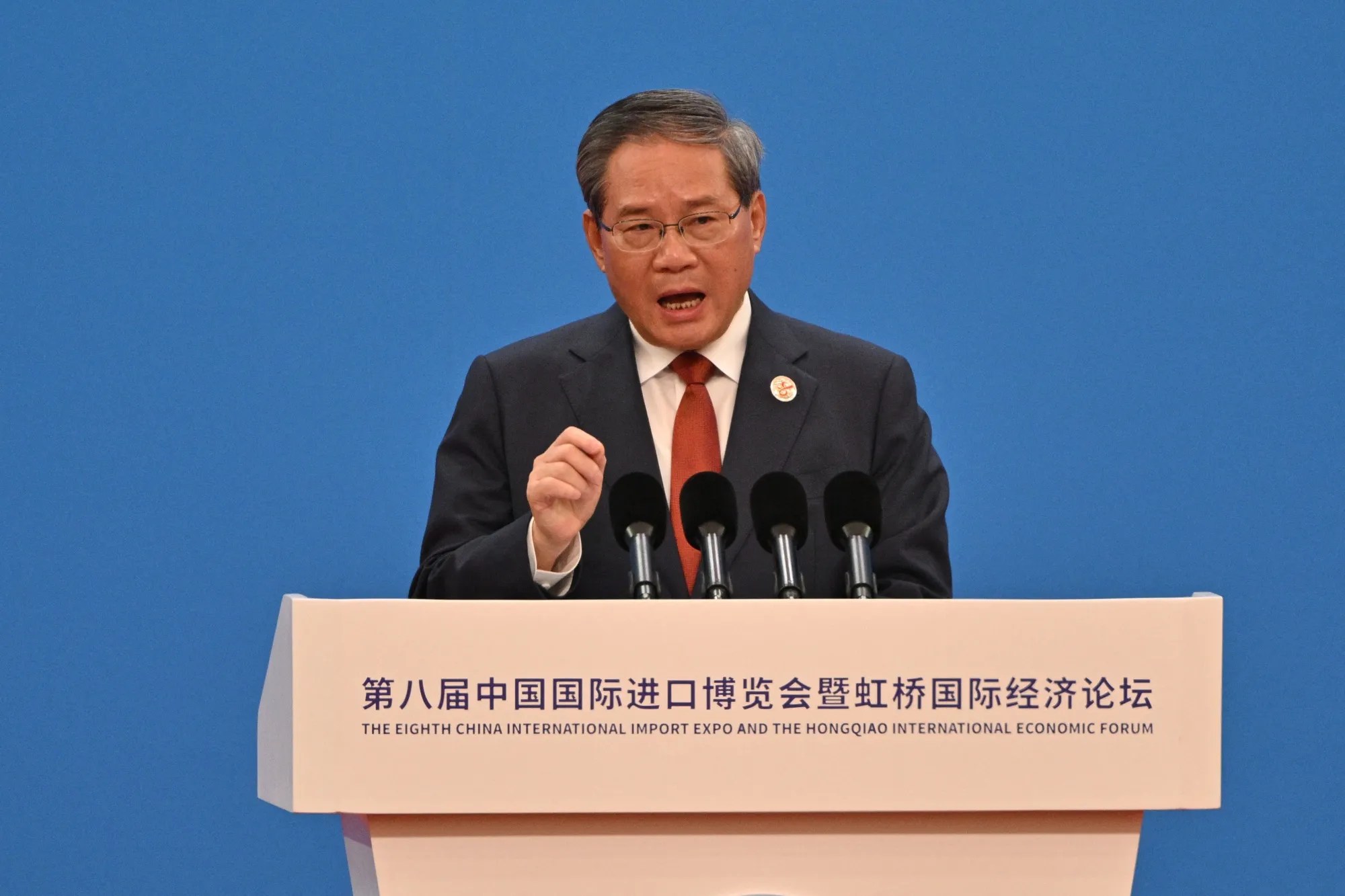 China's Premier Li Qiang at the China International Import Expo in Shanghai on Nov. 5.