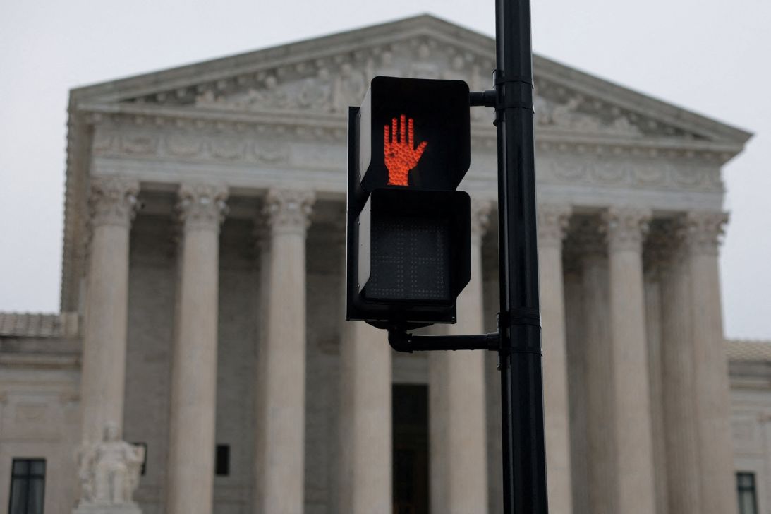 The US Supreme Court building, where justices released their opinion striking down President Donald Trump's sweeping tariffs in Washington, DC, on February 20, 2026.