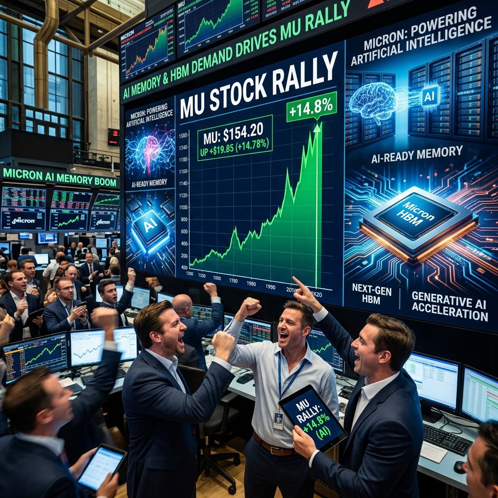 Micron stock rally with AI memory theme